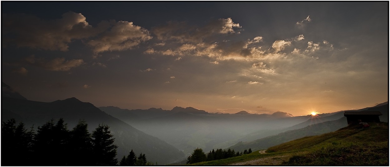 2010 červenec - západ slunce nad Brandstatt Alm