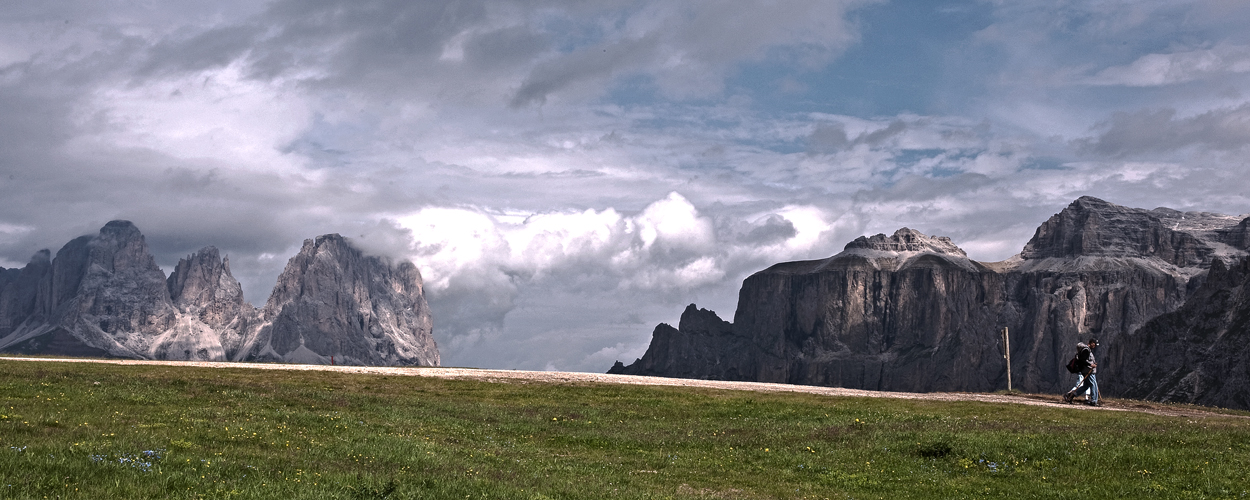 Itálie Dolomity Passo Pordoi jen skok na Pic Boe 2012