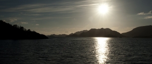 Norsko, Glosvika, Gulafjord, večer 20:30...